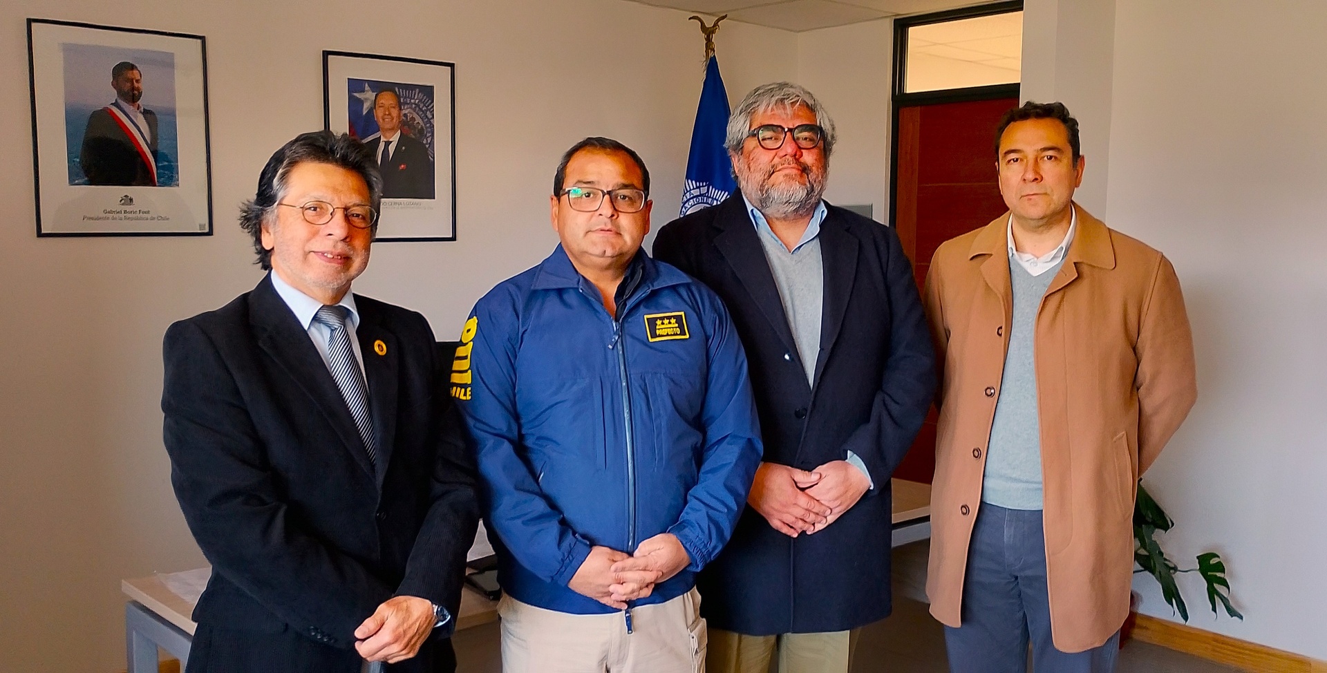 Delegación masónica realiza visita protocolar a la Prefectura PDI de Los Andes